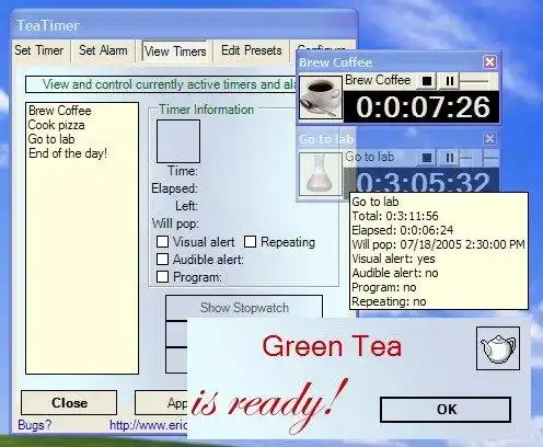 Download web tool or web app Tea Timer for Windows