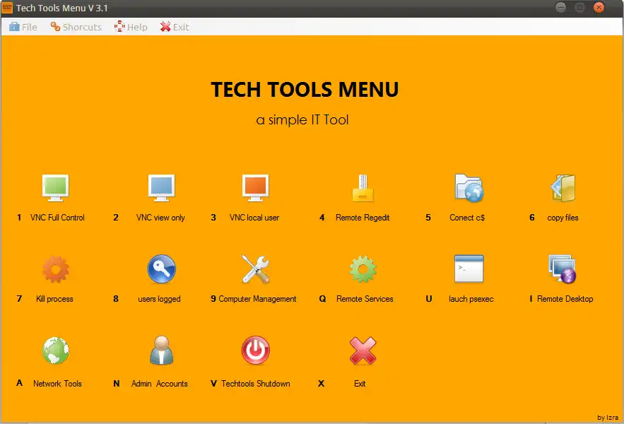 Web ツールまたは Web アプリをダウンロードする Tech Tools メニュー