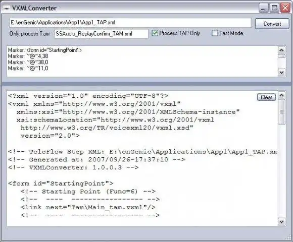 Mag-download ng web tool o web app na TeleFlow VXML Generator