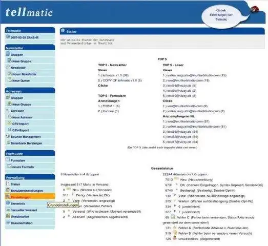 Download web tool or web app tellmatic - the newslettermachine