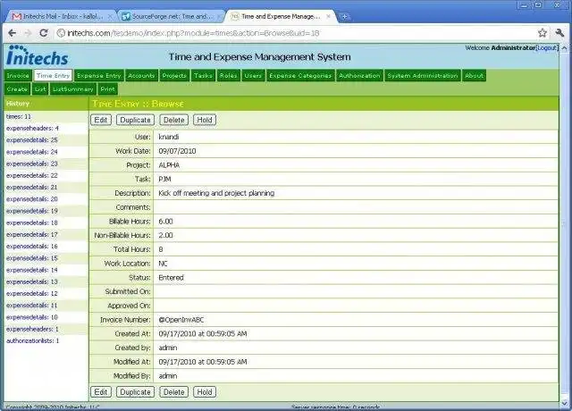 ডাউনলোড করুন ওয়েব টুল বা ওয়েব অ্যাপ TEMS -Time and Expense Management System