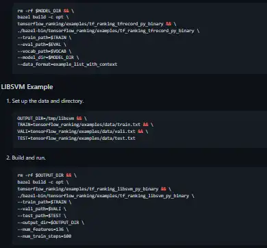 Download web tool or web app TensorFlow Ranking
