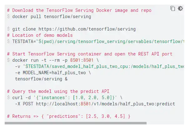 Download webtool of webapp TensorFlow Serving