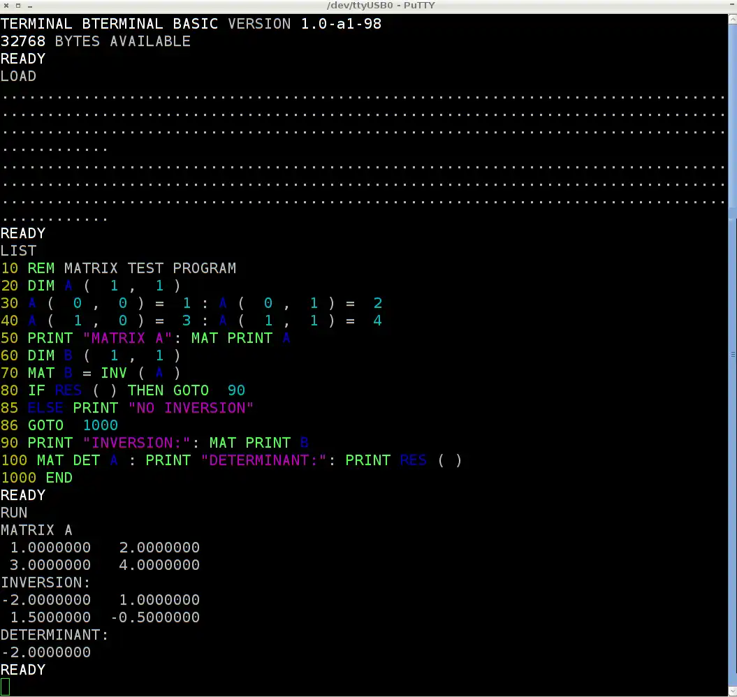 Télécharger l'outil Web ou l'application Web Terminal-BASIC