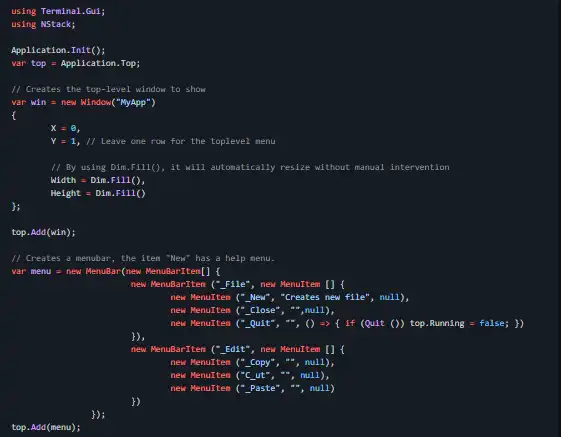 قم بتنزيل أداة الويب أو تطبيق الويب Terminal.Gui