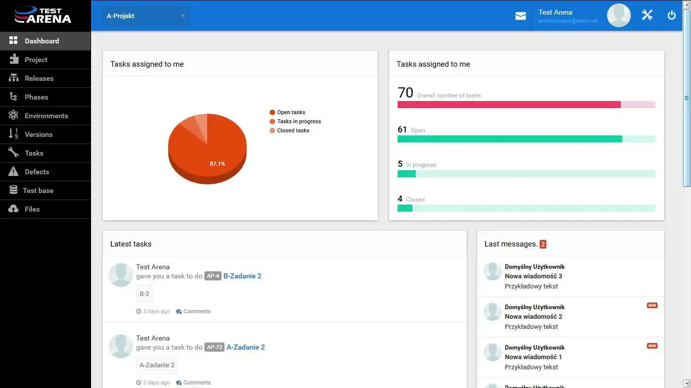 Download web tool or web app TestArena - Test Management Tool