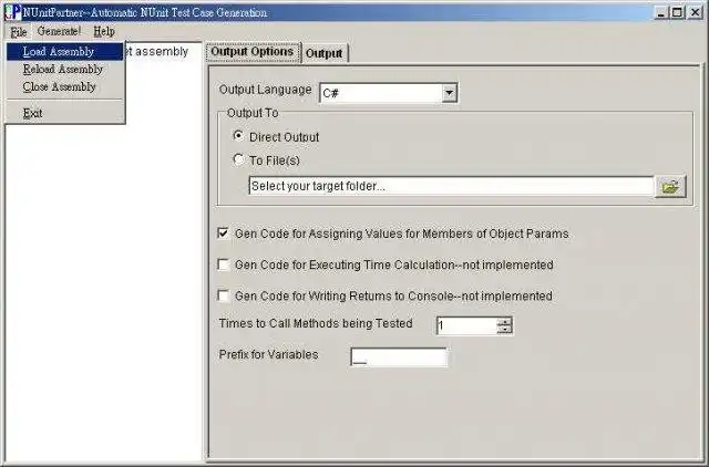 Descargue la herramienta web o la aplicación web TestGen.Net