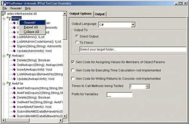 Download web tool or web app TestGen.Net