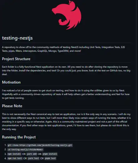 웹 도구 또는 웹 앱 testing-nestjs 다운로드