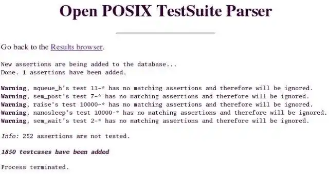 Download web tool or web app Test Suites Results Parser and Browser