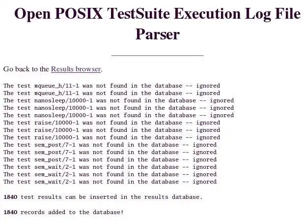 הורד כלי אינטרנט או אפליקציית אינטרנט Test Suites Results Parser and Browser