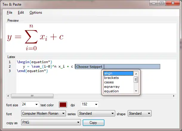 Download web tool or web app TexAndPaste