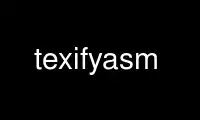 Run texifyasm in OnWorks free hosting provider over Ubuntu Online, Fedora Online, Windows online emulator or MAC OS online emulator