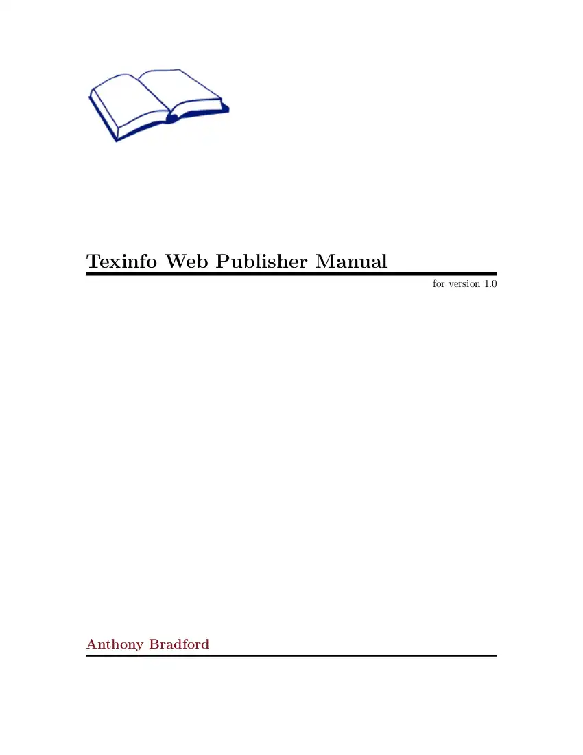 വെബ് ടൂൾ അല്ലെങ്കിൽ വെബ് ആപ്പ് Texinfo Web Publisher ഡൗൺലോഡ് ചെയ്യുക