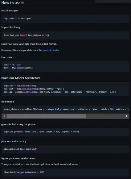 Download web tool or web app TextGen