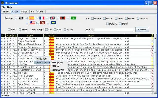 Download web tool or web app The Admiral - Pirates Card Manager to run in Linux online