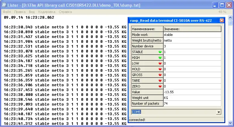 Scarica lo strumento Web o l'app Web La libreria API chiama CI5010RS422.DLL per l'esecuzione in Windows online su Linux online