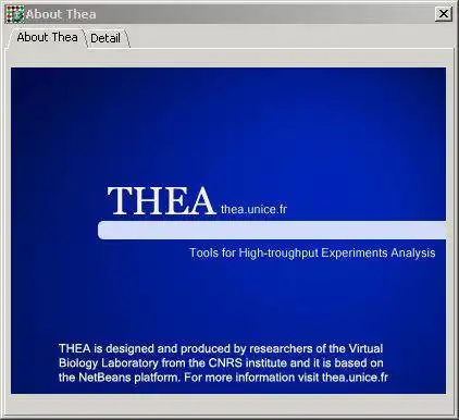 Unduh alat web atau aplikasi web Thea untuk dijalankan di Linux online