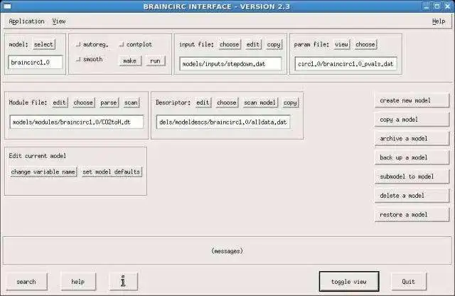 Download web tool or web app The Braincirc modelling environment