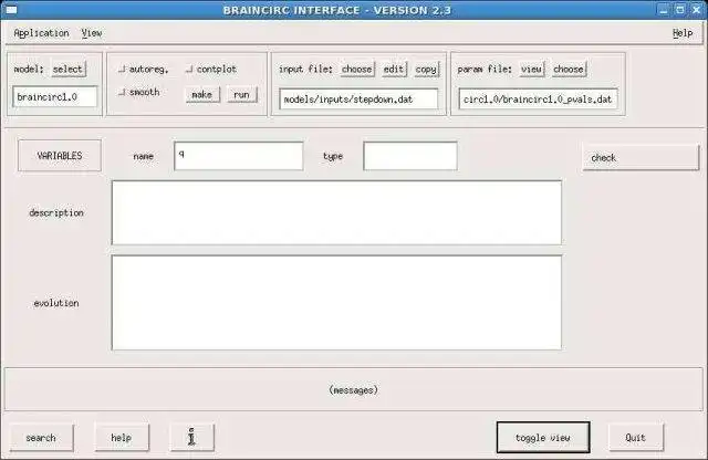 Download web tool or web app The Braincirc modelling environment