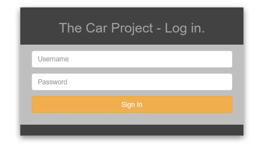 Завантажте веб-інструмент або веб-програму TheCarProject