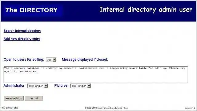 Download webtool of webapp The DIRECTORY