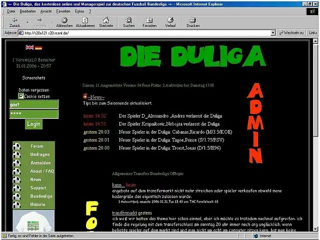 웹 도구 또는 웹 앱 다운로드 Duliga / Die Duliga를 온라인 Linux에서 실행