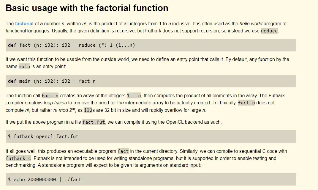 Web ツールまたは Web アプリのダウンロード The Futhark プログラミング言語