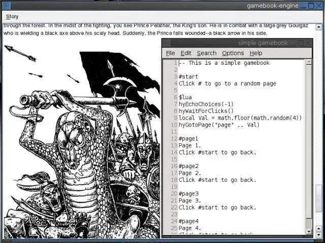 Download web tool or web app The Gamebook Engine to run in Linux online