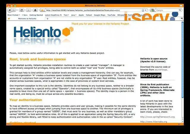 Muat turun alat web atau aplikasi web The Helianto Project