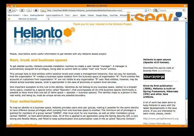 Download web tool or web app The Helianto Project