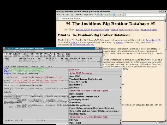 WebツールまたはWebアプリをダウンロードするTheInsidiousBig Brother Database