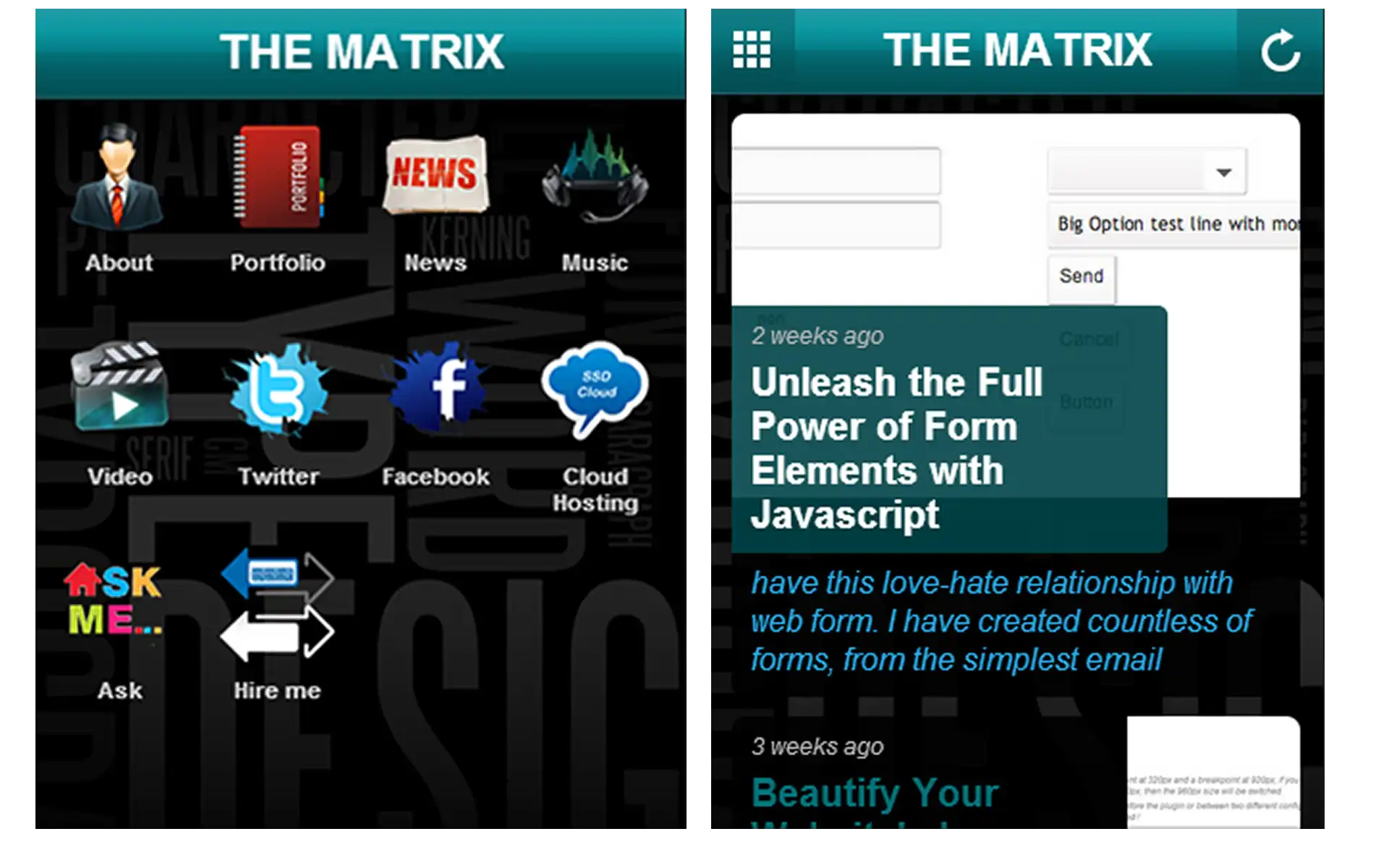 Download web tool or web app The Matrix