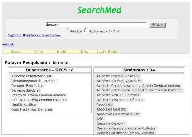 Scarica lo strumento web o l'app web Il Metacrawler SearchMED