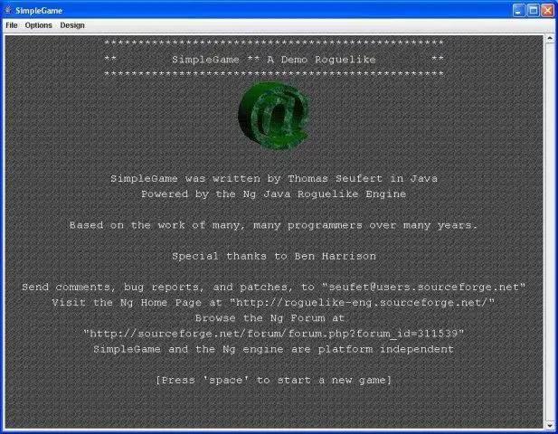 Download web tool or web app The Ng Java Roguelike Engine