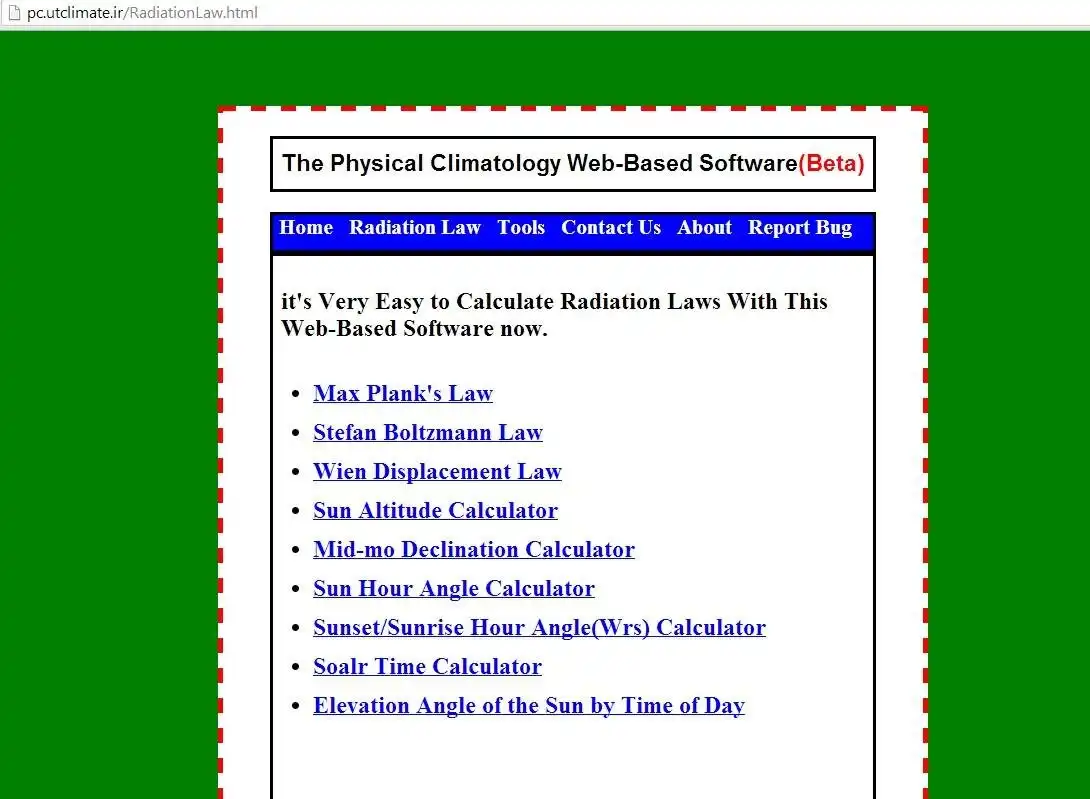 Download webtool of webapp The Physical Climatology Web Application