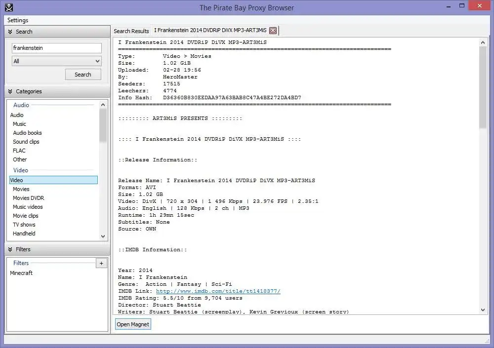 Mag-download ng web tool o web app Ang Pirate Bay Proxy Browser