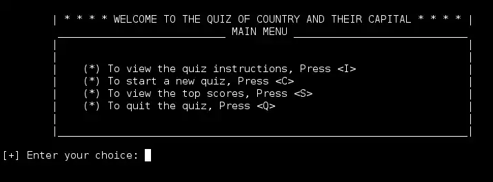 Download web tool or web app The Quiz of Country and Their Capital