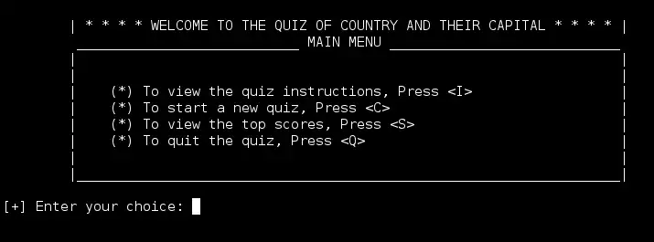 Download web tool or web app The Quiz of Country and Their Capital to run in Linux online