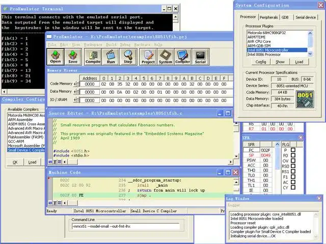 Download web tool or web app The Retargettable MCU Emulator