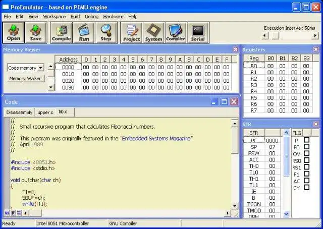 Unduh alat web atau aplikasi web Emulator MCU yang Dapat Ditargetkan Ulang