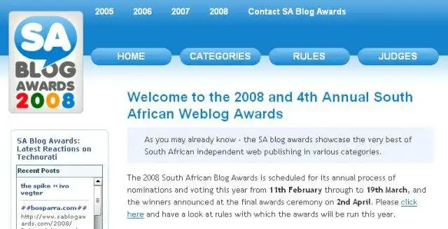 Download web tool or web app The SA Blog Awards