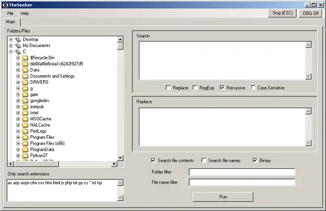 Download web tool or web app TheSeeker