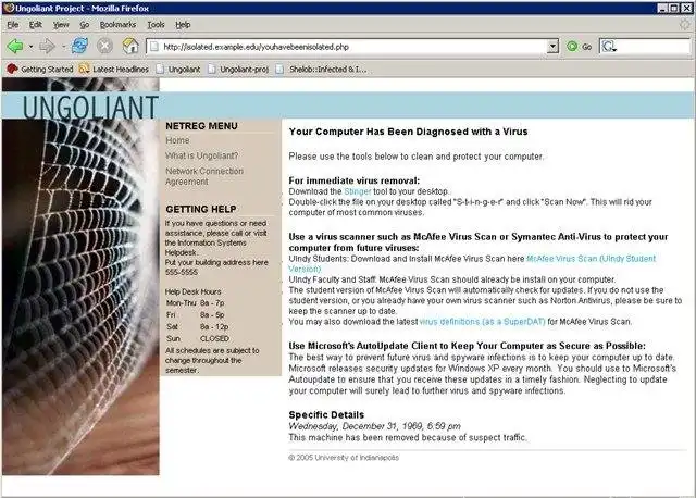 Завантажте веб-інструмент або веб-програму The Ungoliant network filter