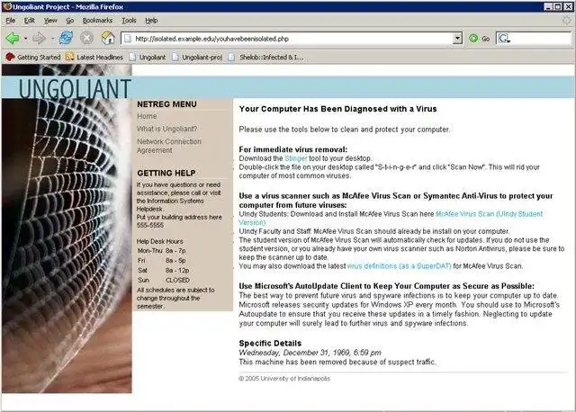 ดาวน์โหลดเครื่องมือเว็บหรือเว็บแอป The Ungoliant network filter