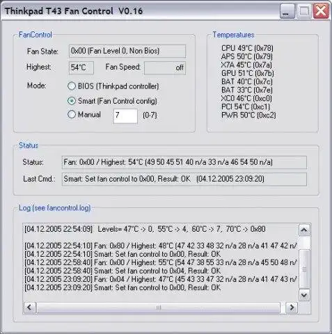 Muat turun alat web atau aplikasi web Thinkpad Fan Controller (tpfancontrol)