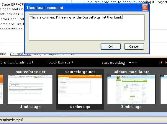 Download web tool or web app ThumbStrips