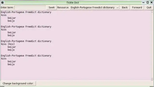 Download web tool or web app Tickle Dictionary