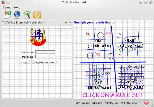 Download web tool or web app TicTacToe From Hell to run in Linux online