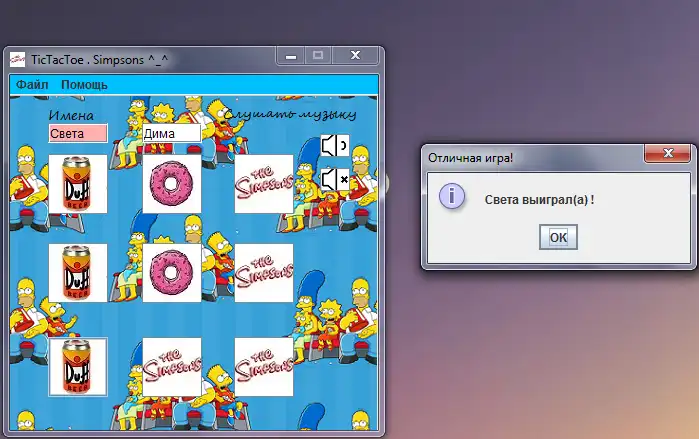 Download web tool or web app TicTacToe . Simpsons  to run in Windows online over Linux online